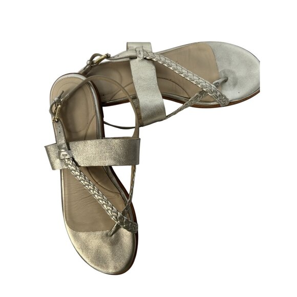 Cole Haan Womens Metallic Braided Strap Sandals Size 11 - Picture 2 of 10